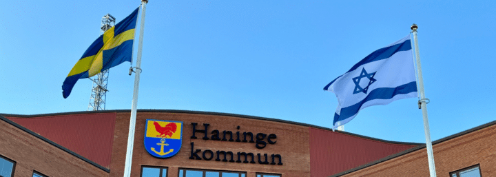 Israel, Haninge kommun och den svenska flaggan