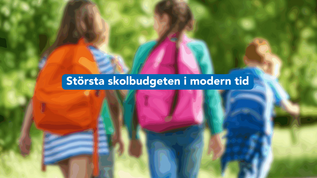 Största skolbudgeten i modern tid – Liberalerna satsar på skolan