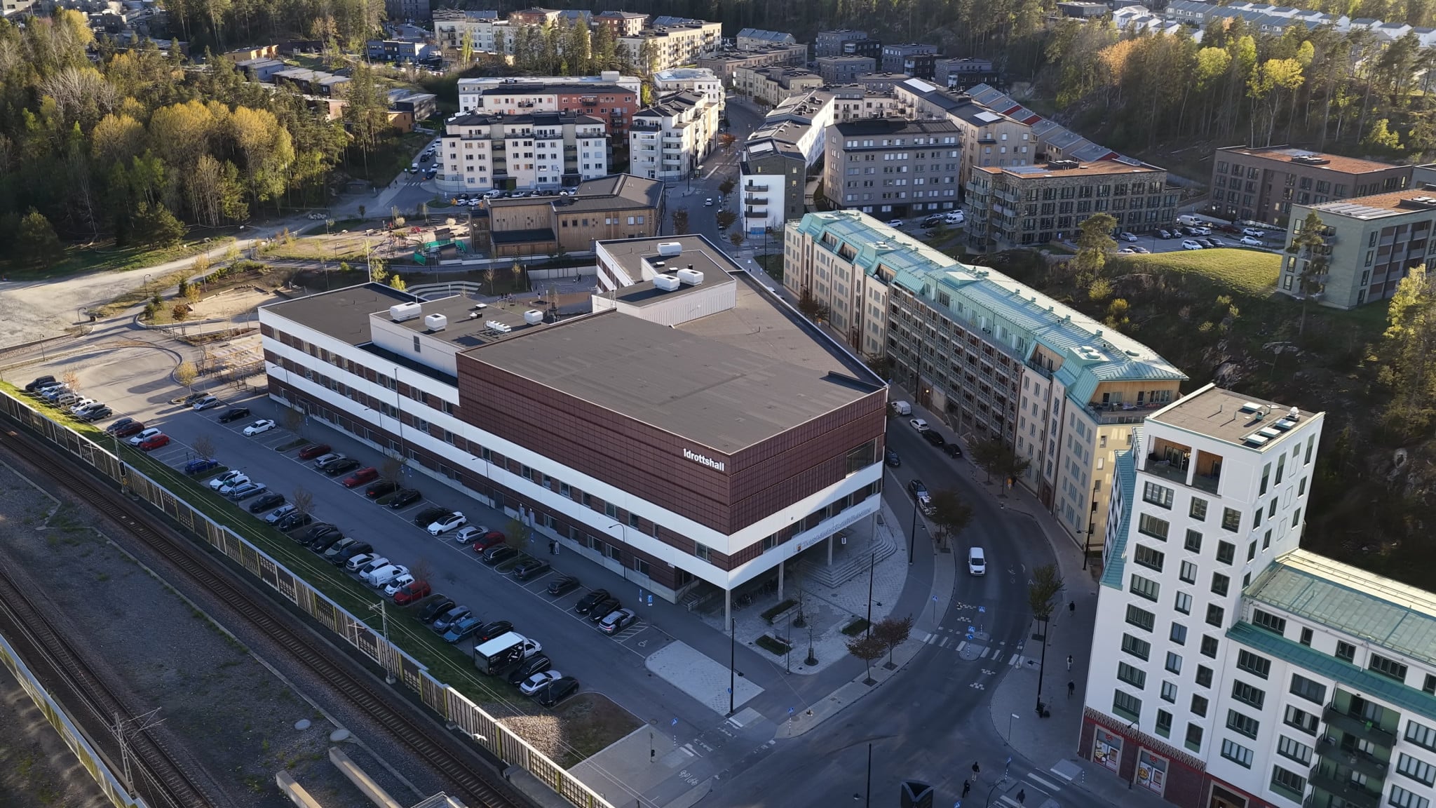 Drönarbild över Vega skola