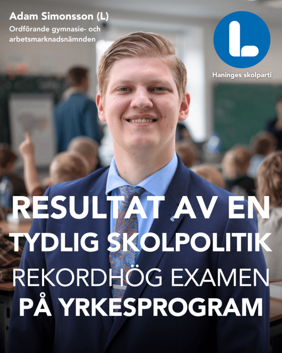 Resultat av en tydlig skolpolitik, rekordhög examen på yrkesprogram