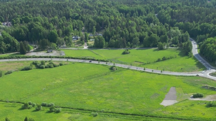 Norrby gärde med planerat handelsområde och fotbollsplan