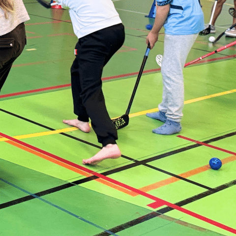 Ungdomsaktivitet i idrottshall i Brandbergen